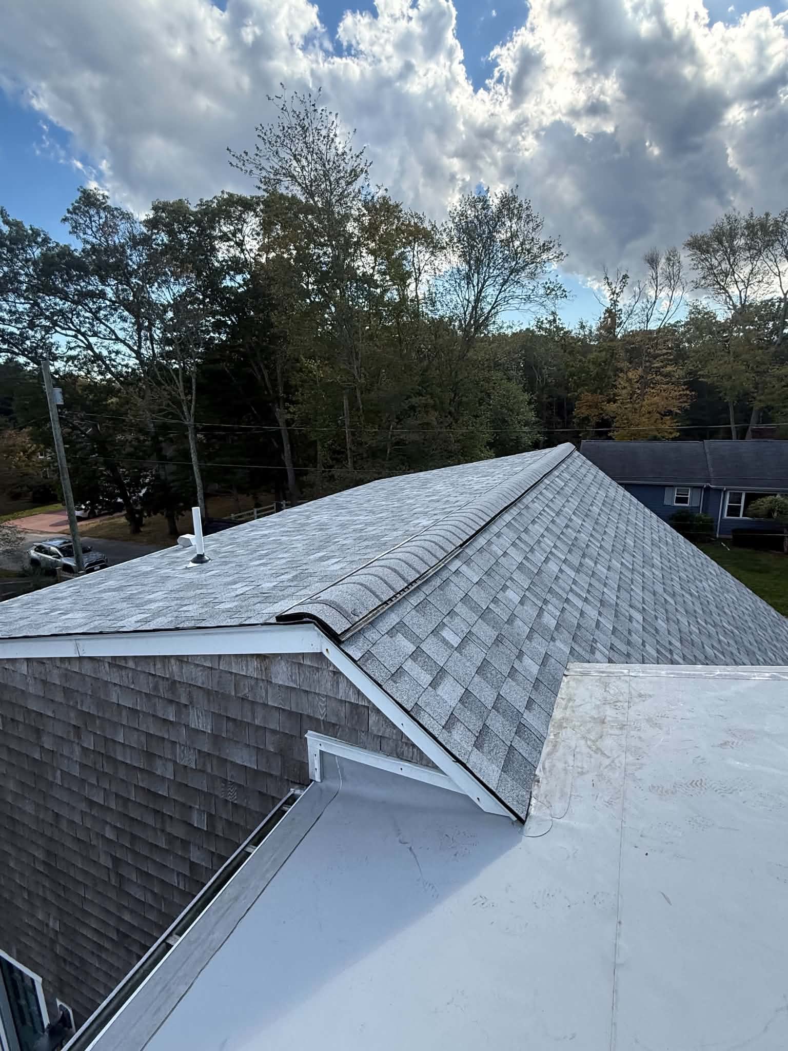 Services Completed asphalt shingle roof replacement in Massachusetts